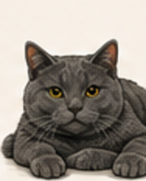 Bob, David’s gray cat